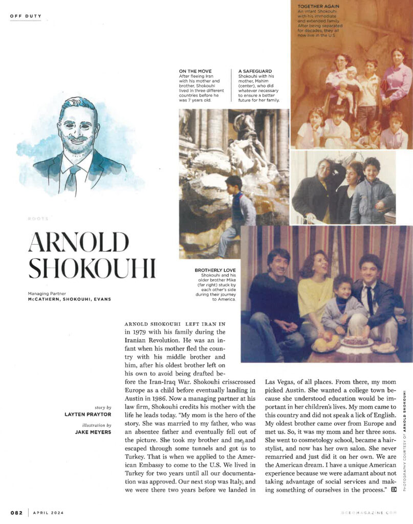 D CEO Roots Article on Arnold Shokouhi